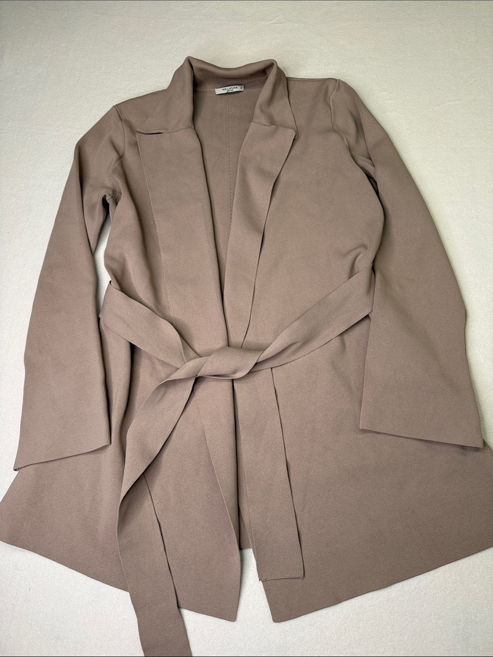 MM Lafleur Merritt Jardigan Taupe Belted